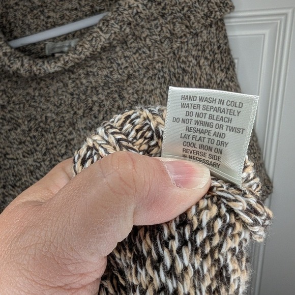 Dressbarn Belted Sweater Short Sleeve Tan Brown Knit Crochet Women's Size XL NWT - Picture 7 of 7